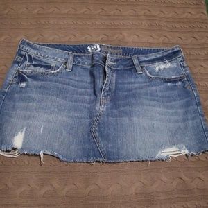 Distressed Bullhead jean skirt